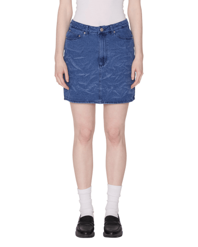 gonne obey TRINITY WRINKLE DENIM SKIRT