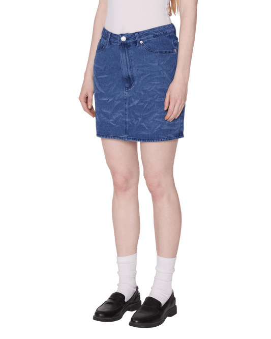 obey Trinity Wrinkle Denim Skirt foto 2