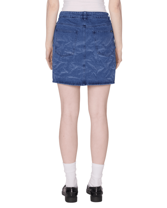 obey Trinity Wrinkle Denim Skirt foto 3