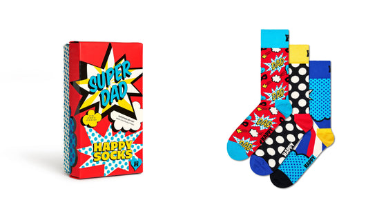 happy socks 3 Pack Super Dad Socks Gift Set foto 6