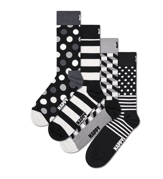 happy socks 4 Pack Classic Black White Socks Gift Set foto 7