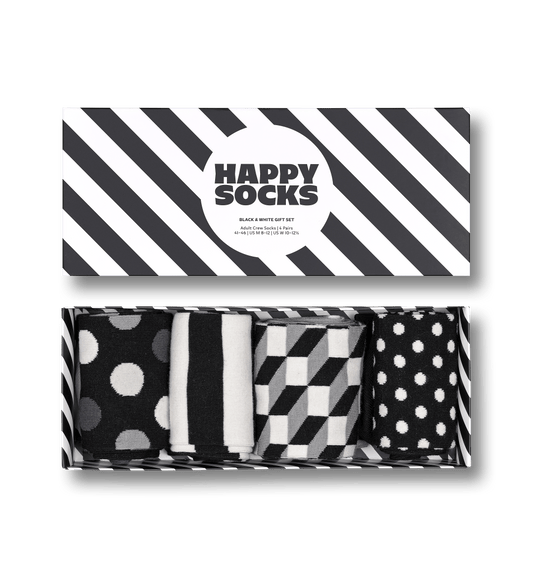 happy socks 4 Pack Classic Black White Socks Gift Set foto 1