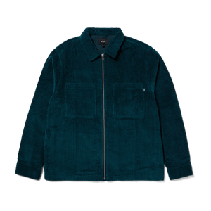 Two Tone Corduroy Zip Shacket