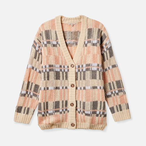 maglie brixton FERRISS CARDIGAN - DOVE