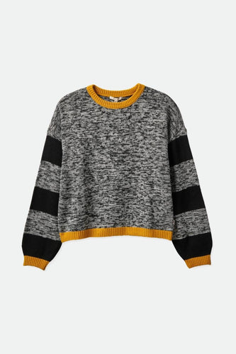 maglie brixton MONTERREY SWEATER - BLACK