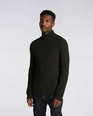 Roni High Collar Sweater Uniform Green