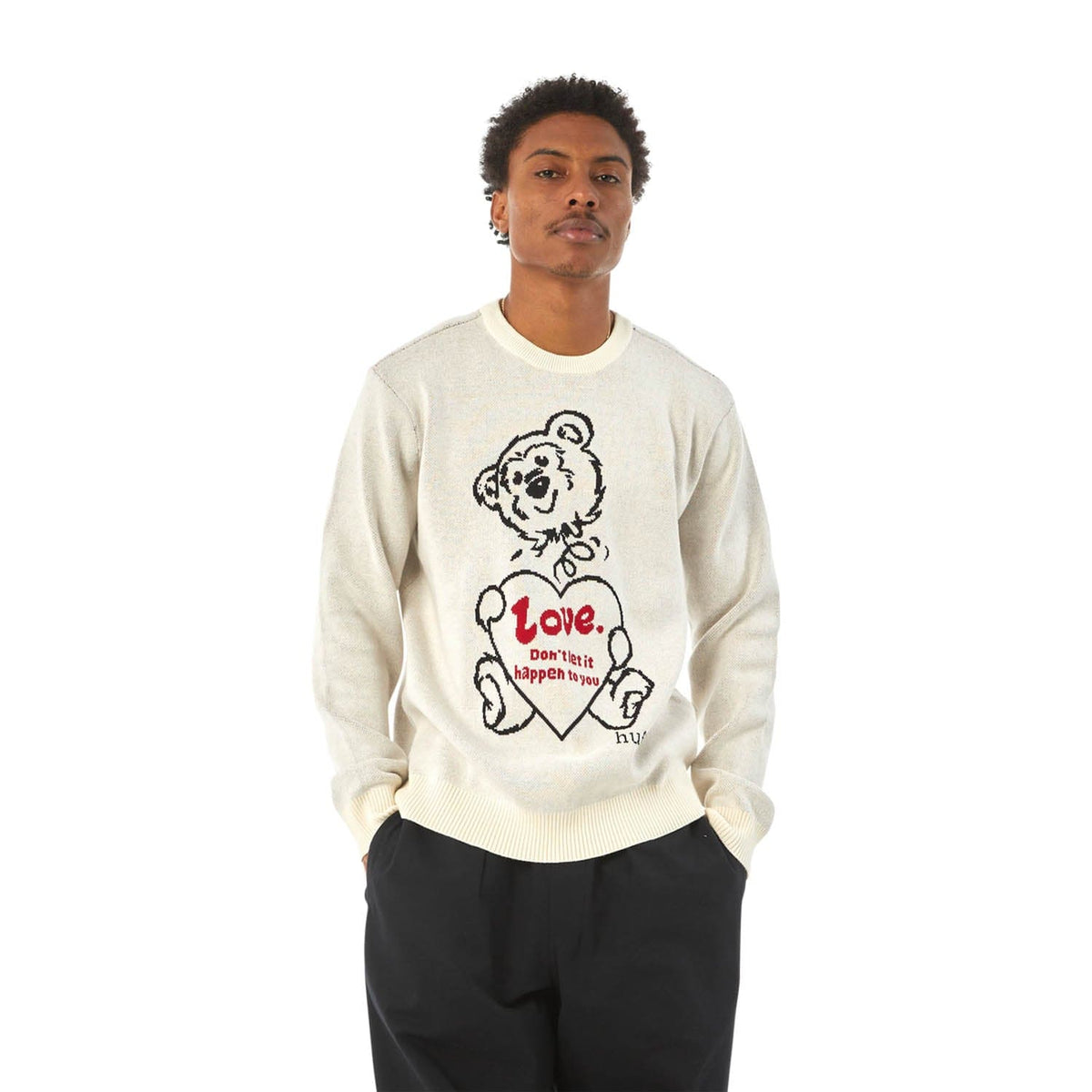 huf maglie BAD NEWS CREWNECK SWEATER