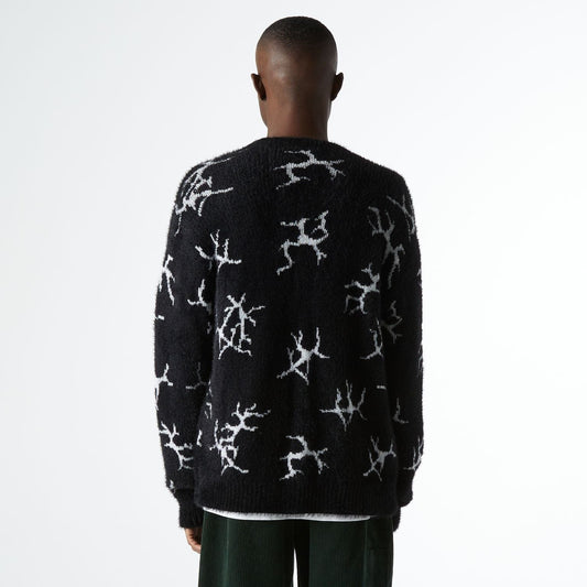 huf CRACKED CARDIGAN - BLACK foto 8