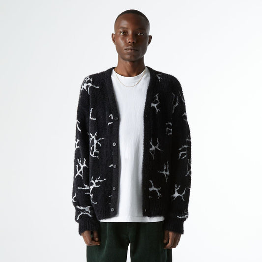 huf CRACKED CARDIGAN - BLACK foto 5