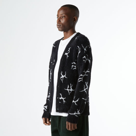 huf CRACKED CARDIGAN - BLACK foto 6