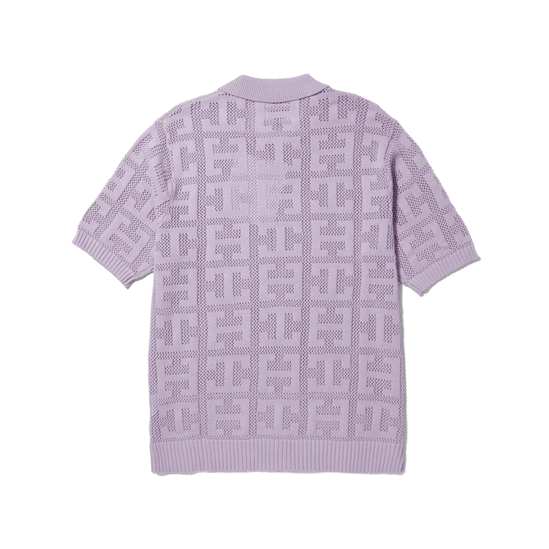 huf maglie Monogram Jacquard Zip Sweater