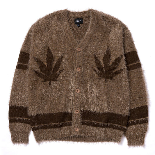 huf OUTRO CARDIGAN - BROWN foto 2