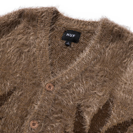 huf OUTRO CARDIGAN - BROWN foto 4