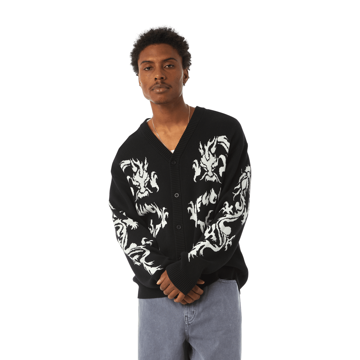 huf maglie TWIN DRAGON CARDIGAN
