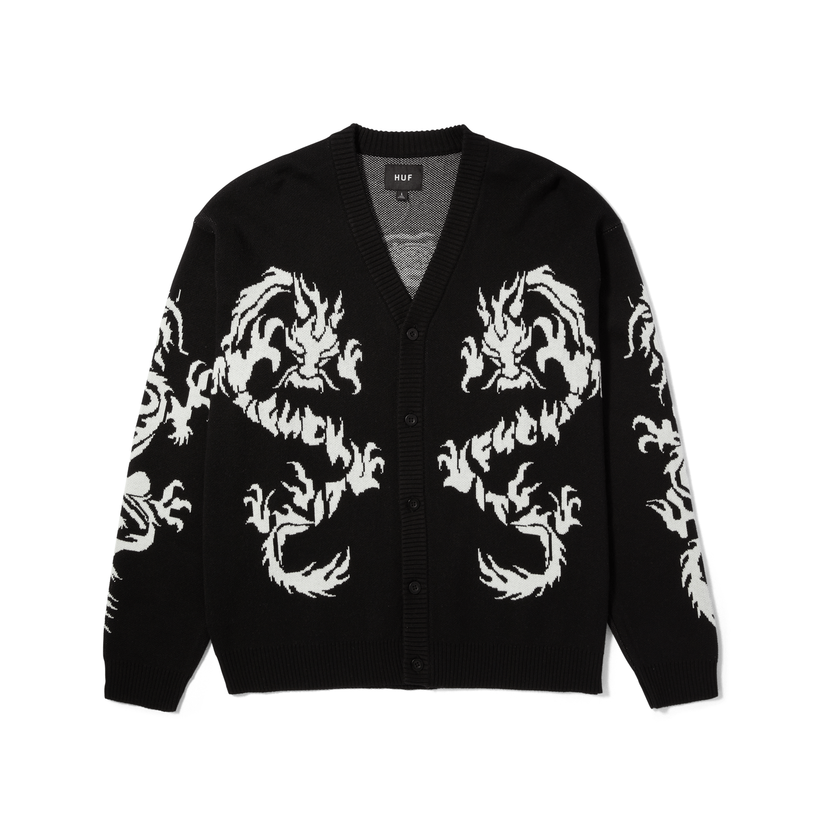 huf maglie TWIN DRAGON CARDIGAN