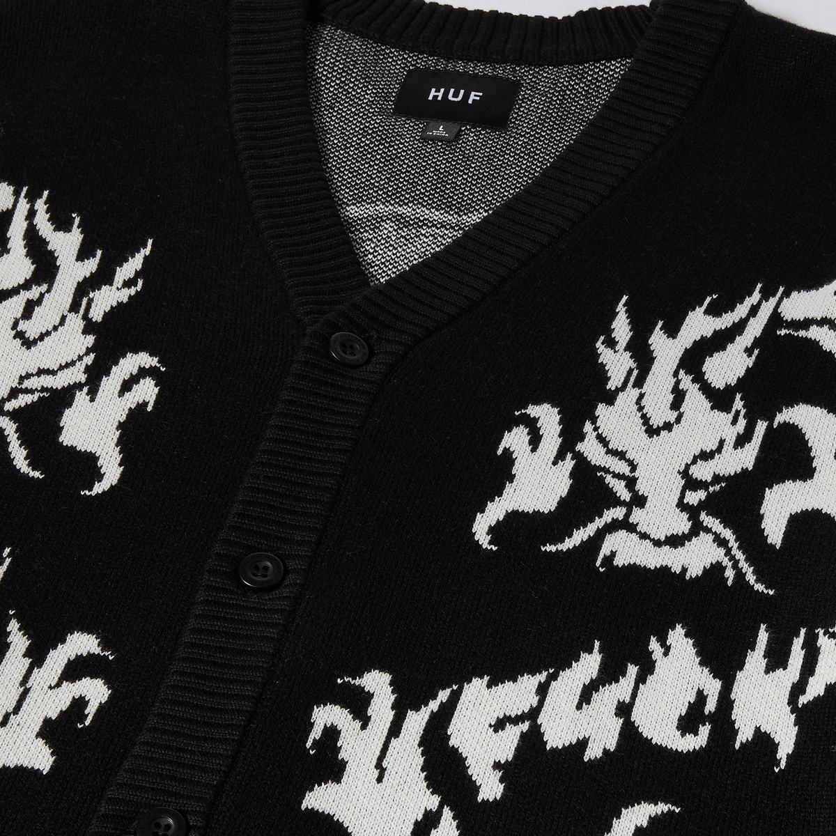 huf maglie TWIN DRAGON CARDIGAN