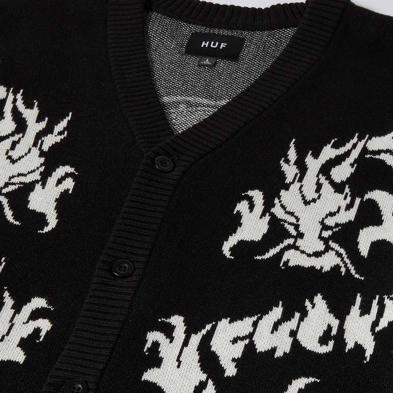huf maglie TWIN DRAGON CARDIGAN