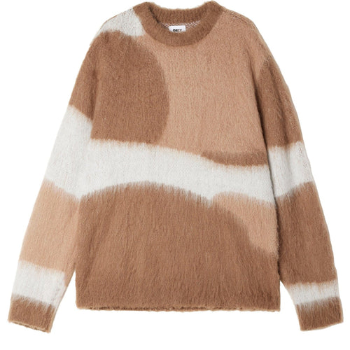 maglie obey IDLEWOOD SWEATER - STUCCO MULTI