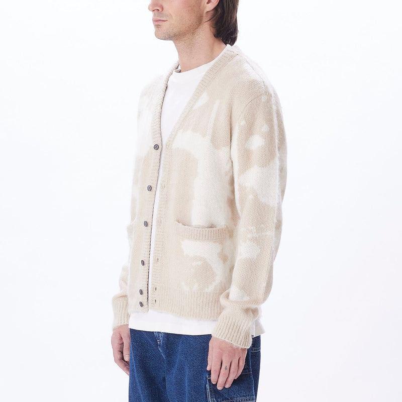 obey maglie LUKA SPLATTER CARDIGAN