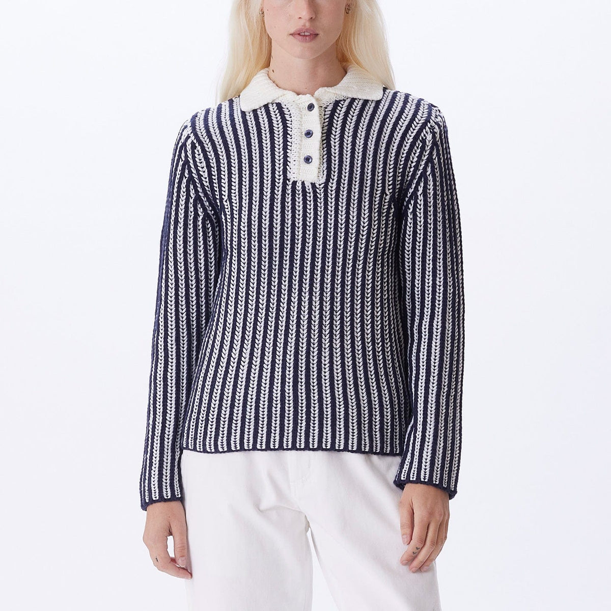 obey maglie OBEY SYLVIE POLO SWEATER