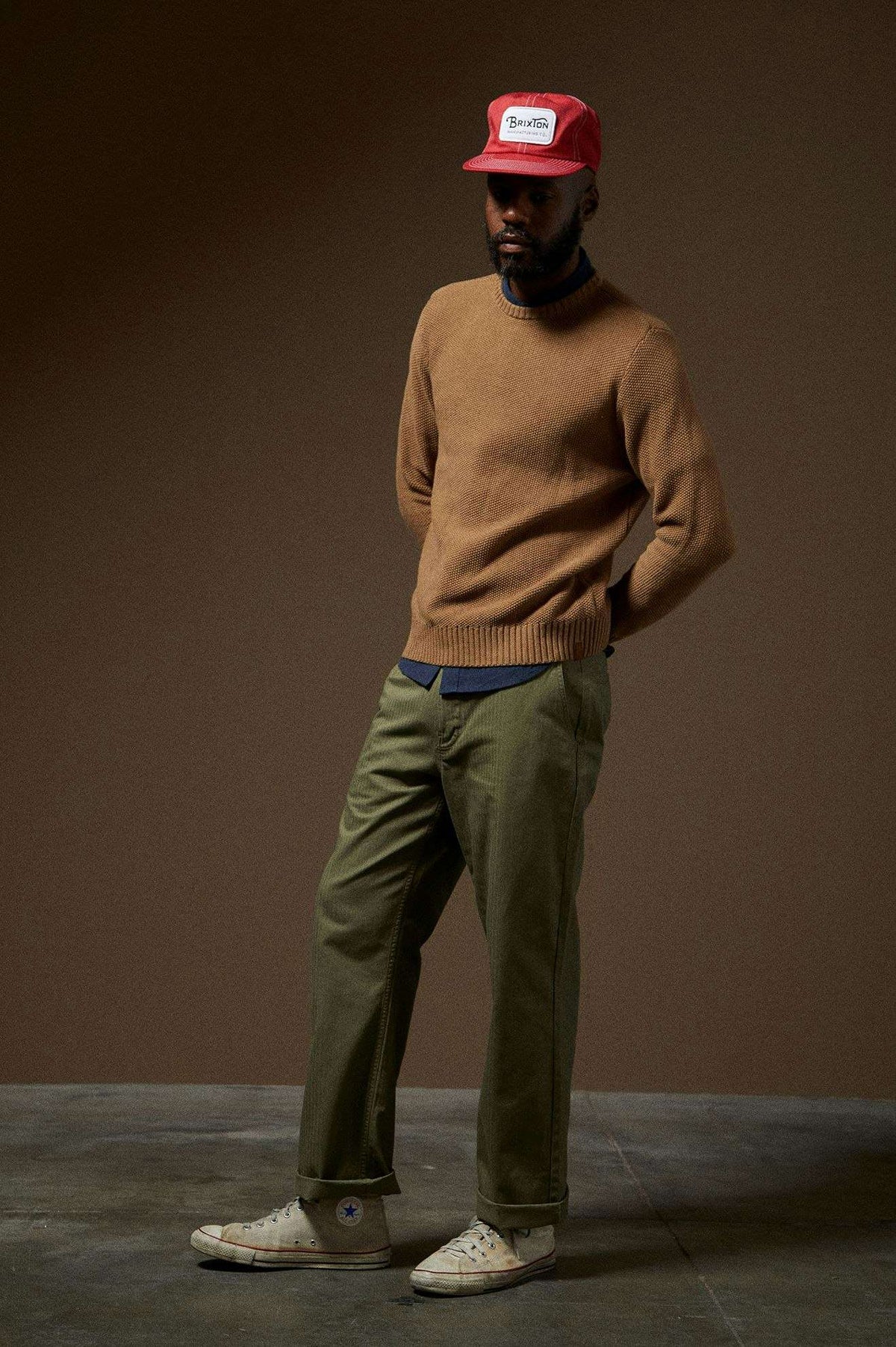 brixton maglioni Jacques Waffle Knit Sweater