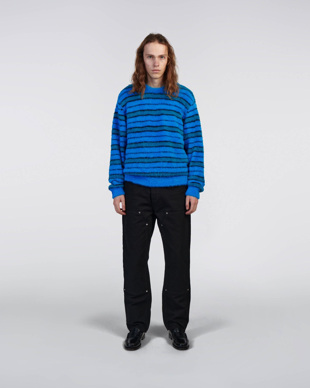 edwin maglioni Striped Hairy Sweater