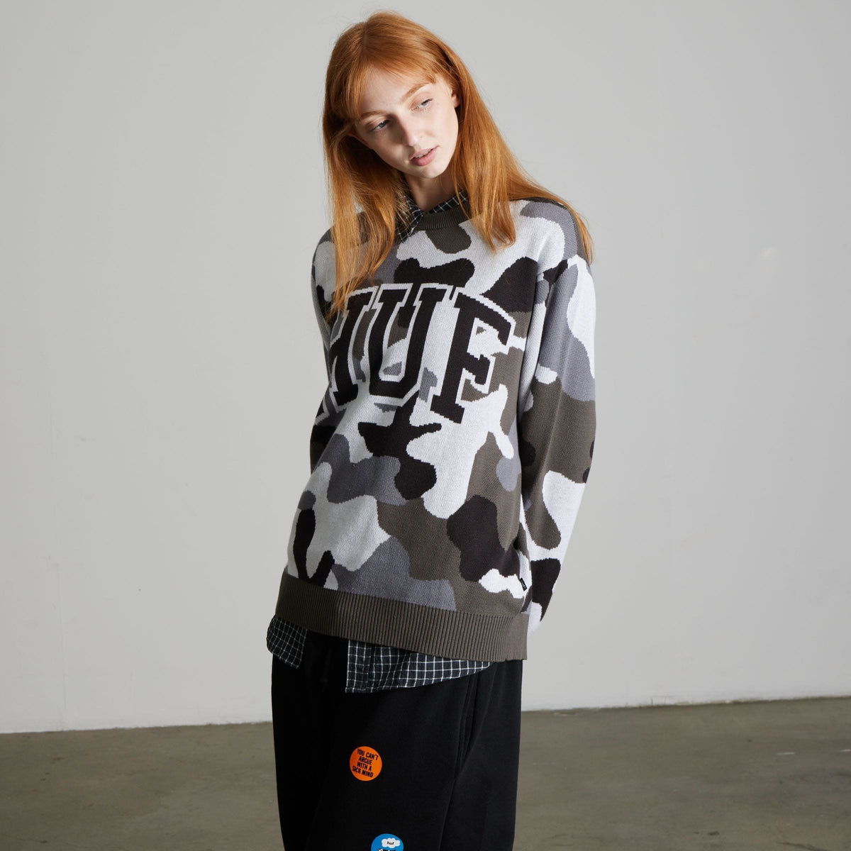 huf maglioni Arch Jacquard Crewneck