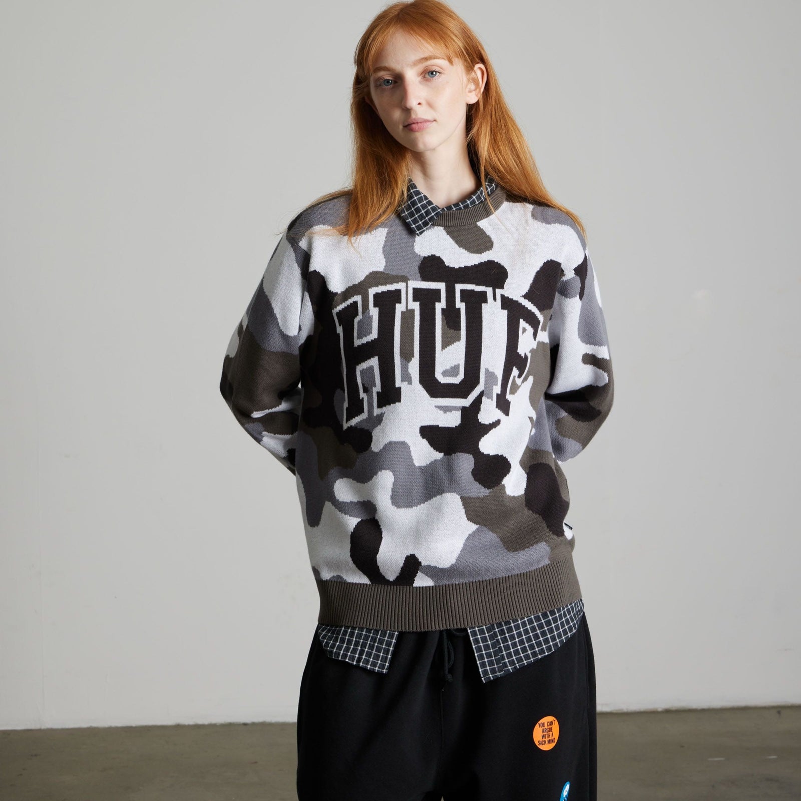 huf maglioni Arch Jacquard Crewneck