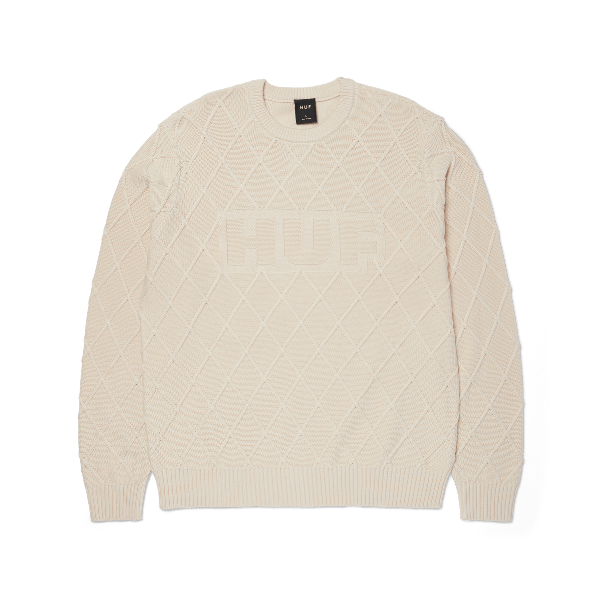 huf maglioni Grid Crewneck Sweater