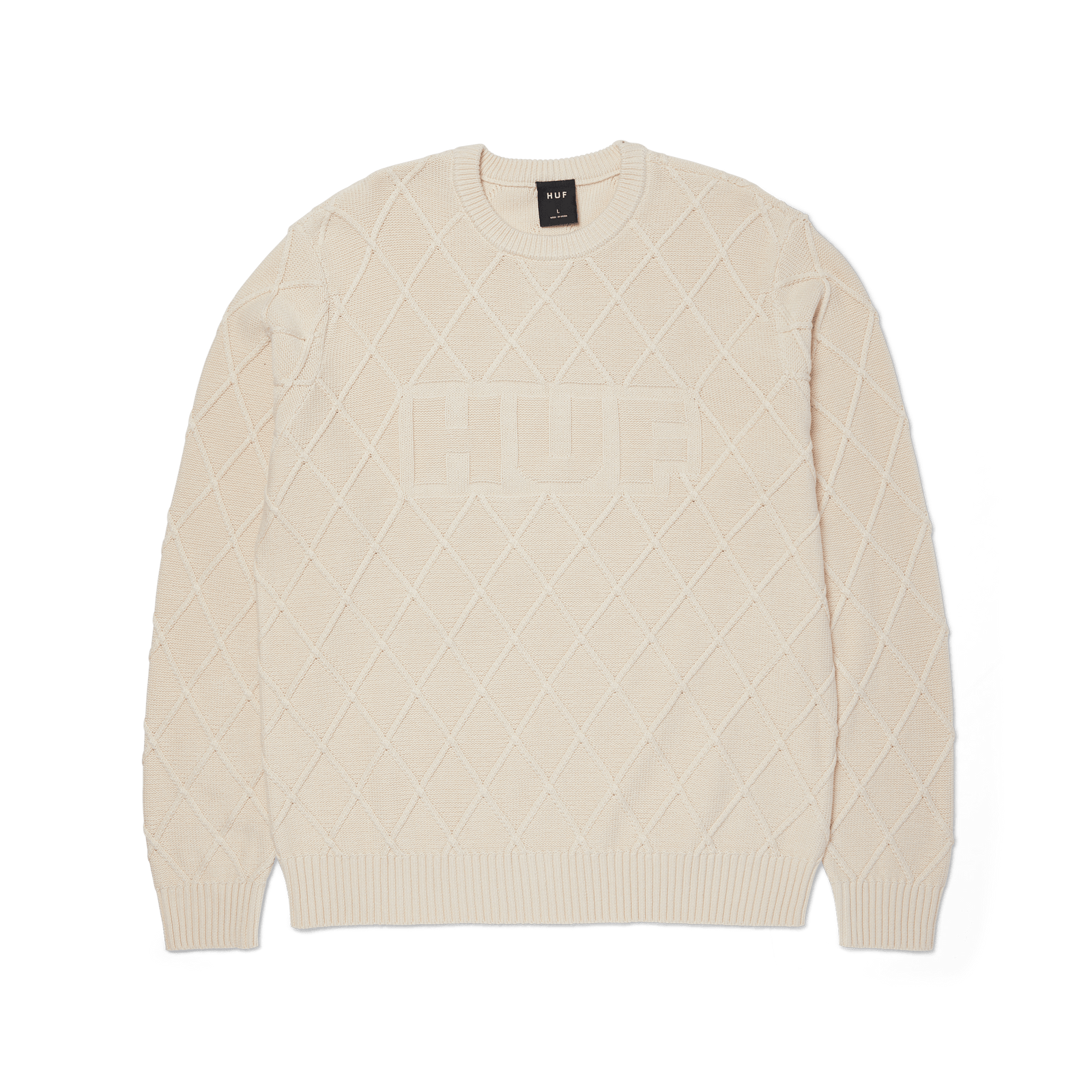 huf maglioni Grid Crewneck Sweater