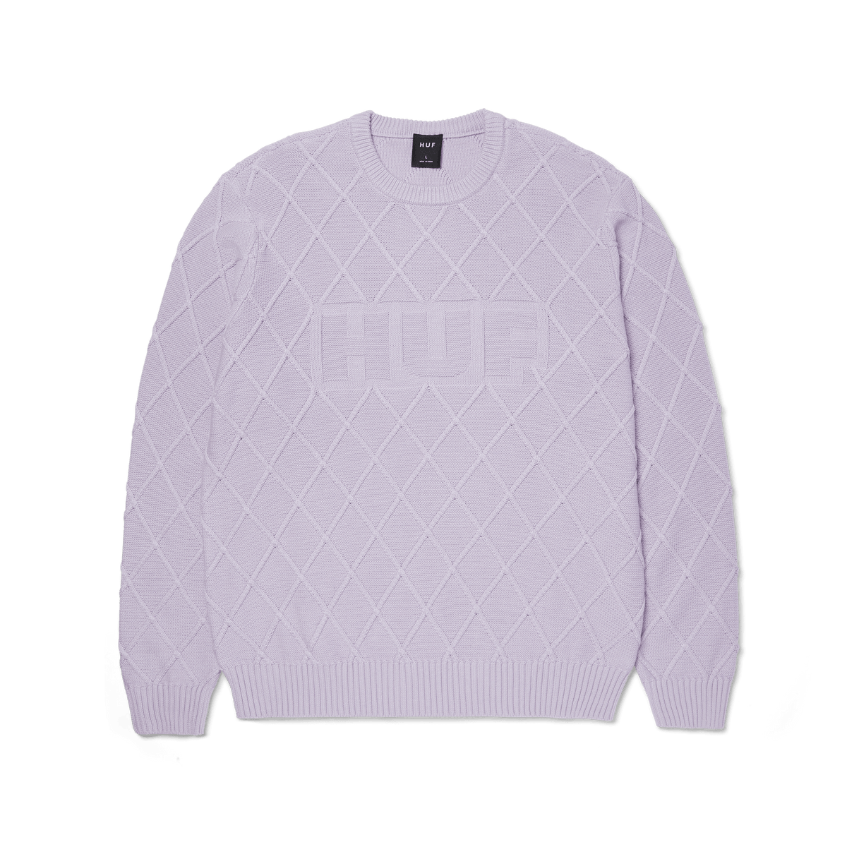huf maglioni Grid Crewneck Sweater
