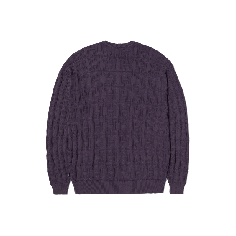 huf maglioni Interlaced Jacquard Overdyed Crew