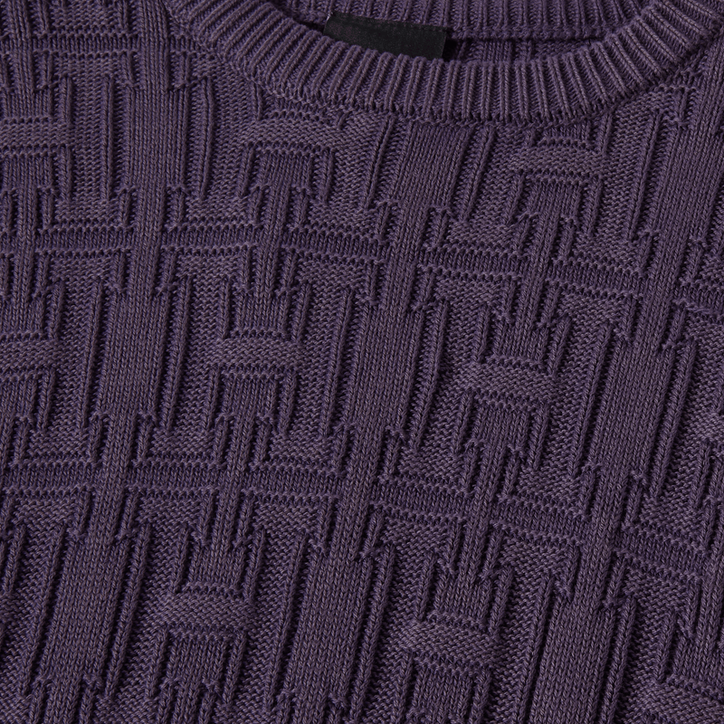 huf maglioni Interlaced Jacquard Overdyed Crew