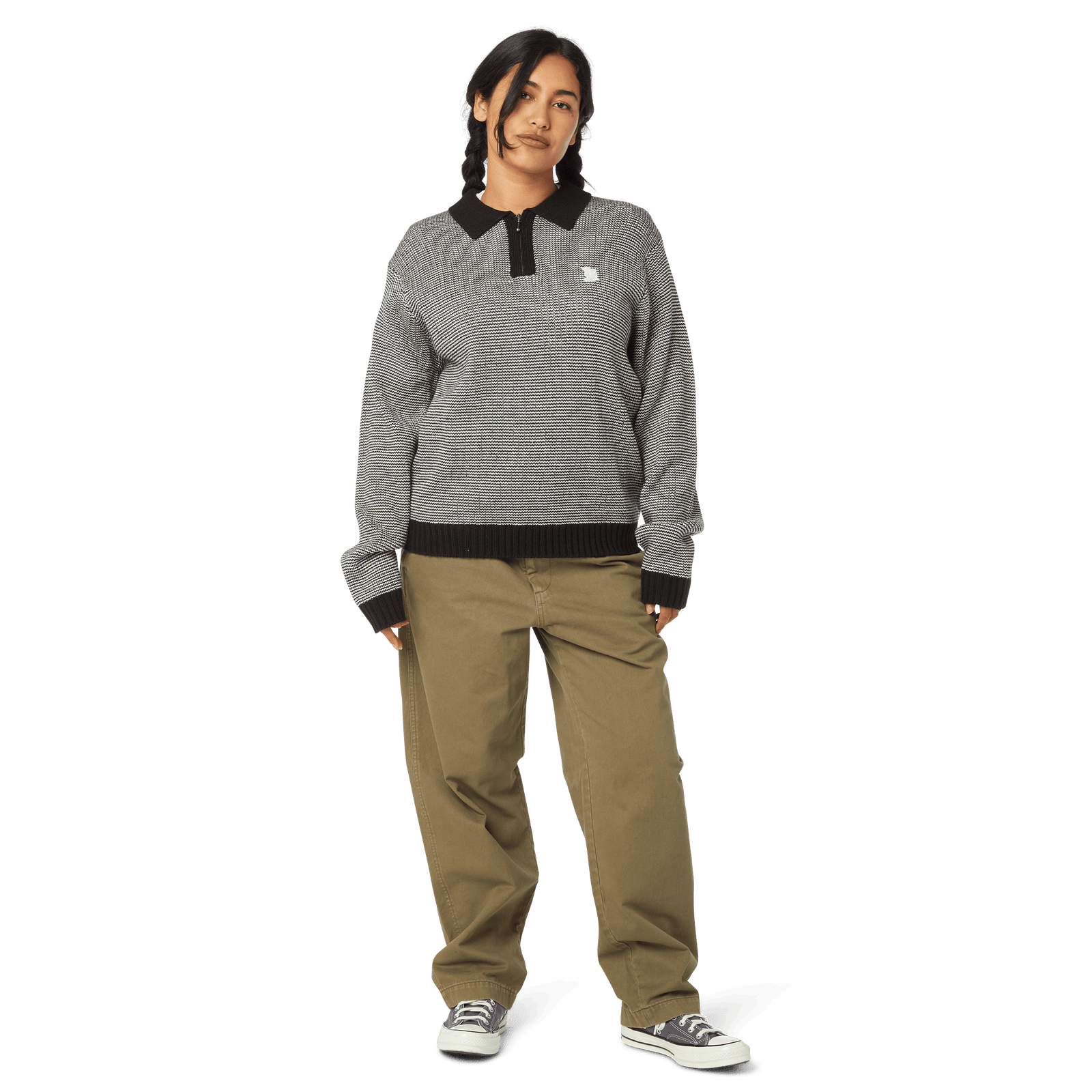 huf maglioni Megablast Two Tone Waffle Sweater
