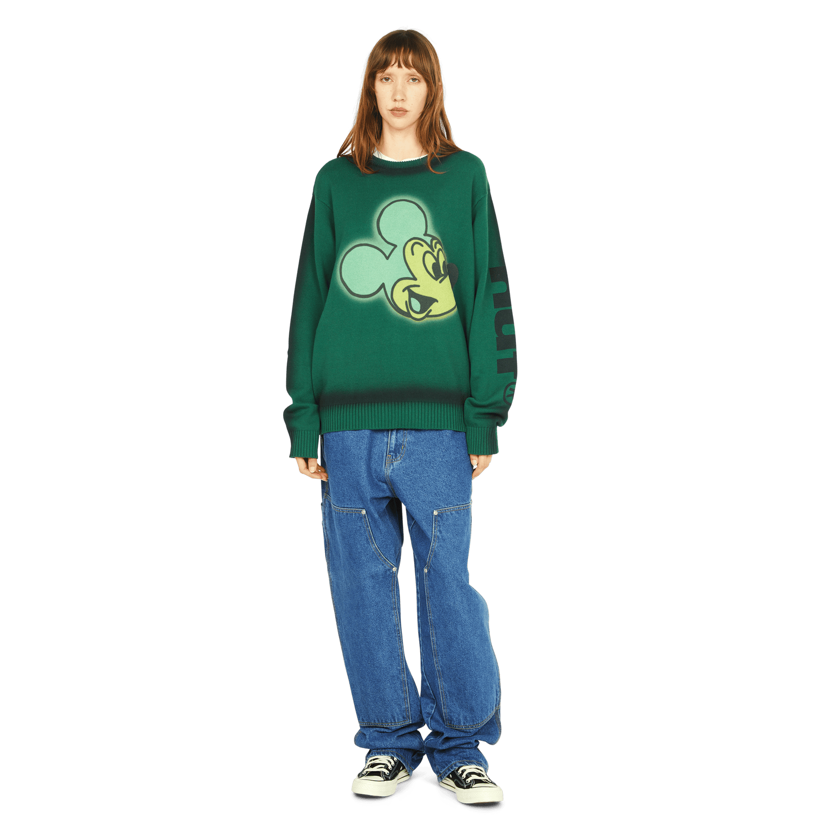 huf maglioni Mickey Spray Crewneck Sweater