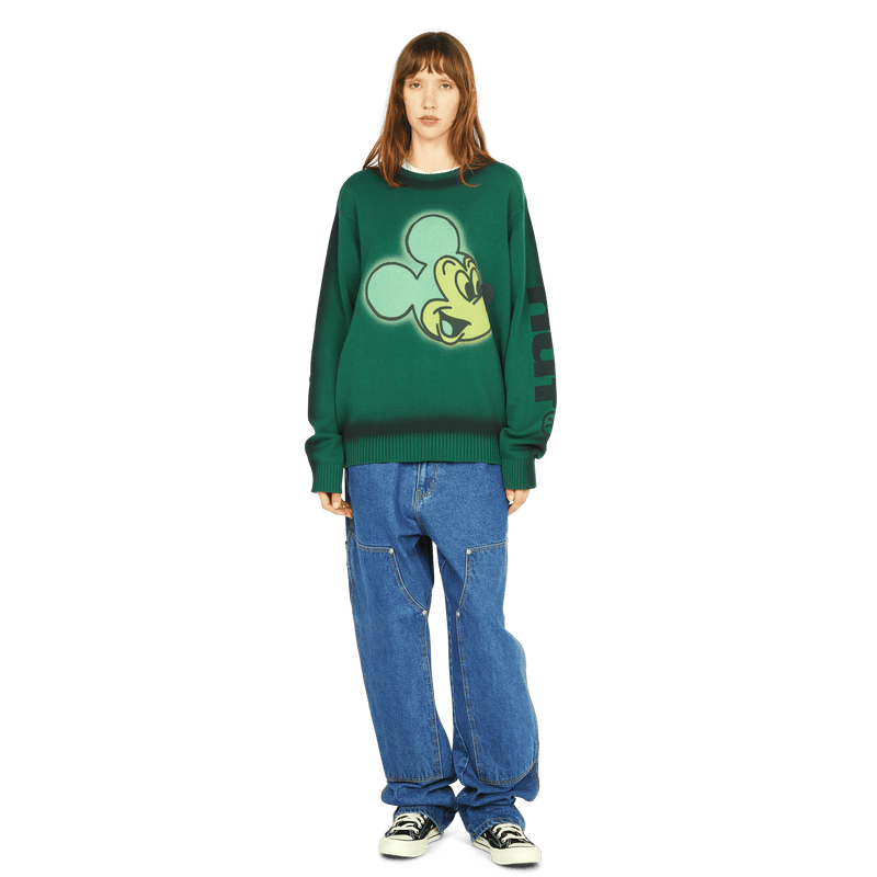 huf maglioni Mickey Spray Crewneck Sweater