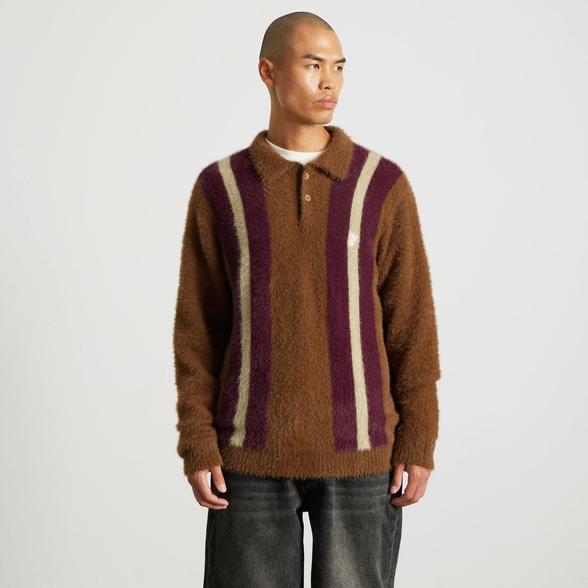 huf maglioni Milton Mohair Polo Sweater