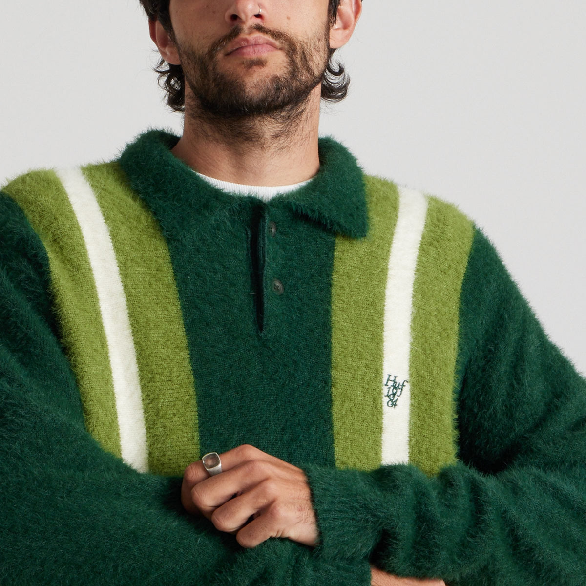 huf maglioni Milton Mohair Polo Sweater