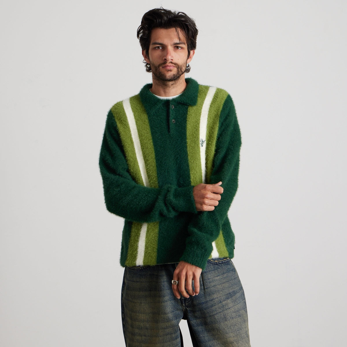 huf maglioni Milton Mohair Polo Sweater