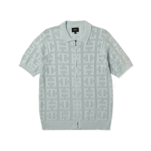 maglioni huf MONOGRAM JACQUARD ZIP SWEATER