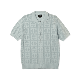 Monogram Jacquard Zip Sweater
