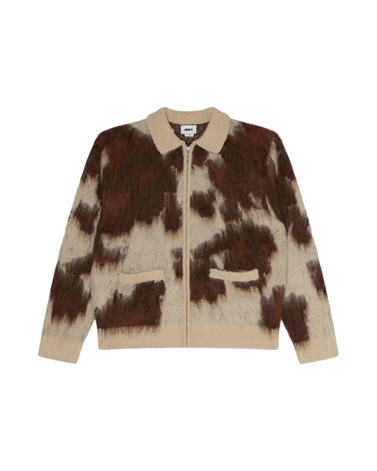 obey Obey Cow Pattern Zip Sweater foto 1