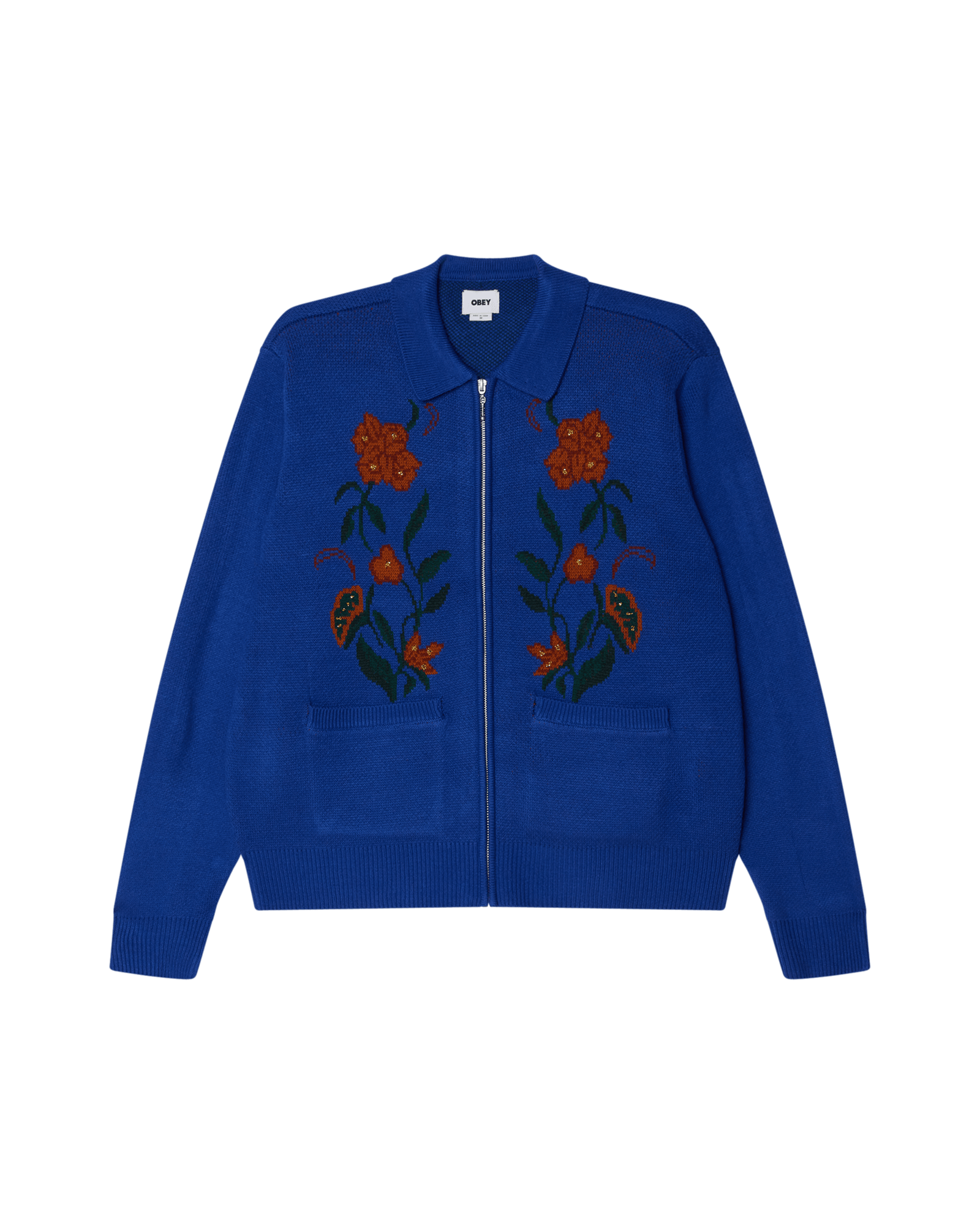 obey maglioni Obey Floral Zip Cardigan