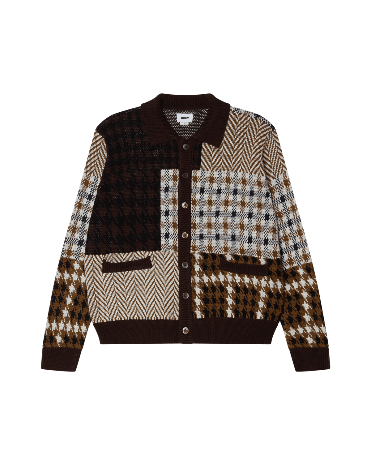 obey maglioni Obey Patchwork Cardigan