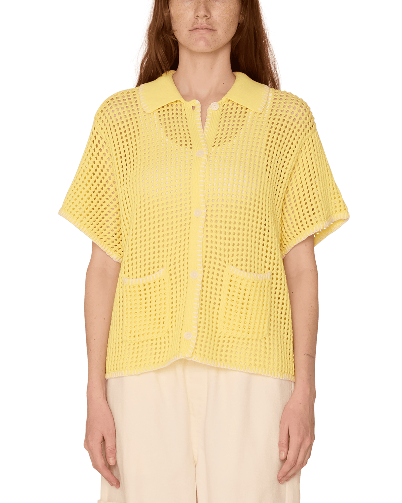 obey maglioni Pilar Crochet Ss Cardigan