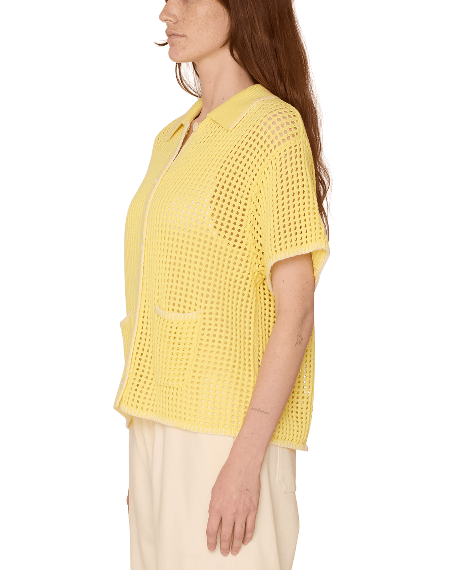 obey maglioni Pilar Crochet Ss Cardigan