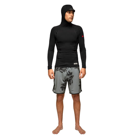 florence marine x LONG SLEEVE HOODED RASHGUARD - BLACK foto 3