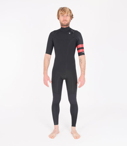 mute e accessori hurley ADVANTAGE 2/2MM SS FULLSUIT - BLACK