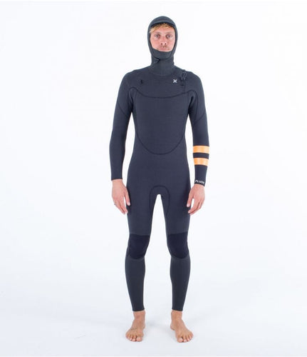mute e accessori hurley PLUS 5/3MM HOOD FULLSUIT - BLACK/GRAPHITE