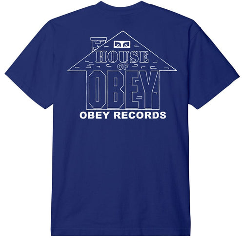 t-shirt obey HOUSE OF OBEY RECORDS HEAVY WEIGHT TEE
